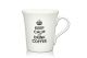Lustige Porzellantasse Kaffeetasse Emilia weiss 34cl - Dekor: KEEP CALM AND DRINK COFFEE