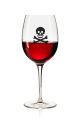 Lustiges Weinglas 350ml - Dekor: Totenkopf