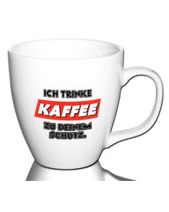 Ich trinke Kaffee zu deinem Schutz